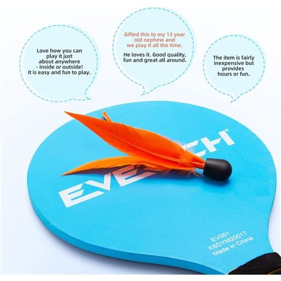 Beach Paddle Ball for Kids & Adults,Wooden Racket Paddle Game Set,Indoor&Outdoor - Picture 5 of 7